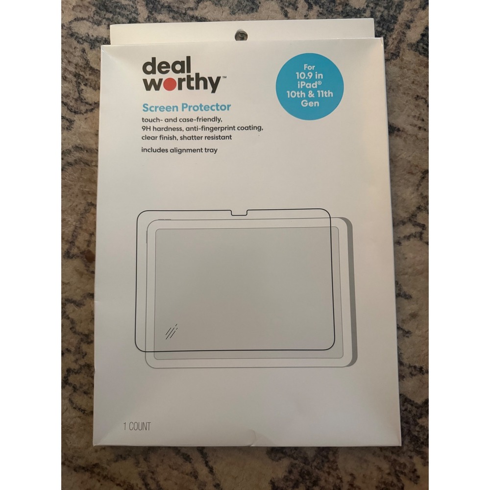 Deal Worthy iPad 10.9 Screen Protector 10th 11th Gen 9H Hardness Alignment Tray